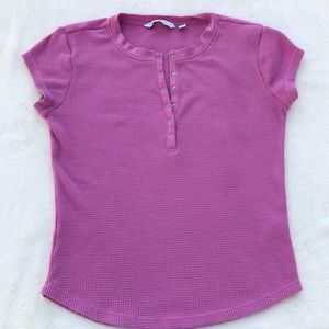 CK Calvin Klein Shirt Waffle Knit Sz. Medium Purple